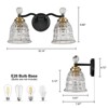 LLHZSY 2/3/4/5-Lights Modern Dimmable Black Gold Bathroom Vanity Lights - 4 of 4
