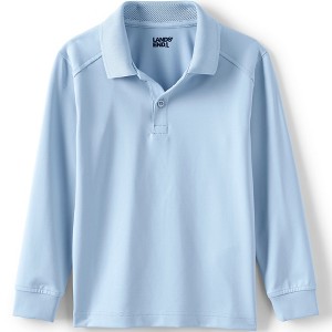 Lands' End School Uniform Kids Long Sleeve Rapid Dry Polo Shirt - 1 of 2