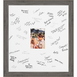 Regis Signature Mat Picture Frame – Guest Book Alternative for Weddings, Graduations, or Retirement – Autograph Photo Mat for Signature Board - 1 of 4