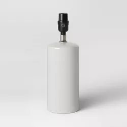 Small Ceramic LED Lamp Base White (Includes Energy Efficient Light Bulb) - Threshold™