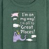 Women's - Dr. Seuss - I'm On My Way Lightweight French Terry Wide Neck Long Sleeve Shirt - 2 of 4