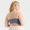 Women's Denim Scoop Longline Bralette - Colsie™ Dark Blue - 2 of 3