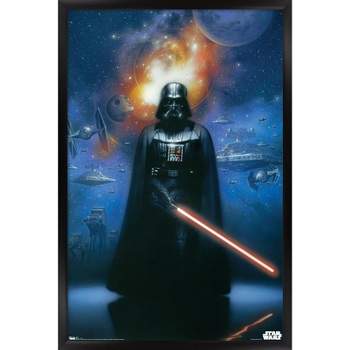 Trends International Star Wars: Saga - Vader in Space Framed Wall Poster Prints