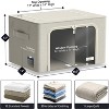 Sorbus 2 Pack Large Foldable Storage Box - Metal Frame, Oxford Fabric, Large Window & Handles - Organization for Bedroom, Linens & Clothes - 4 of 4
