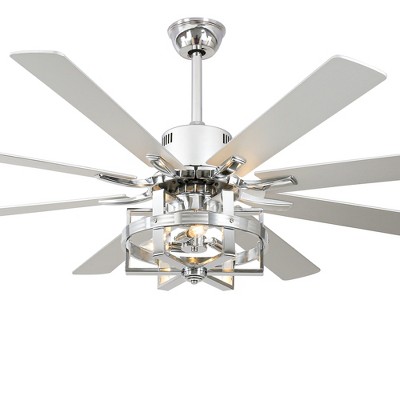 Bella Depot 65" Industrial Large Ceiling Fan with Light and Remote 6-Speed Reversible Fan