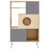 YOOCOZZ 2-in-1 Cat Tree Bookshelf with Storage and Litter Box Enclosure,Cat Climbing Shelves-Natural&Grey - 2 of 4