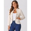 INSPIRE CHIC Women's Vintage Open Front Steampunk Button Faux Suede Jacket - 2 of 4