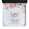 Wife Greeting Card Gift Sterling Silver Love Necklace Women Ginger Lyne Collection - 3 of 4