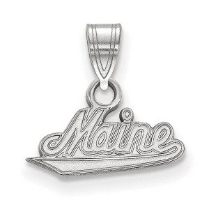 Black Bow Jewelry 10k White Gold Maine Black Bears NCAA Small Pendant - 1 of 3