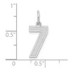 Black Bow Jewelry 14k White Gold, Jersey Collection, Medium Number 7 Pendant - 4 of 4