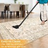 Washable Boho Farmhouse Area Rug, Soft Geometric Carpet, Non-Slip Low Pile Rug for Living Room Bedroom Dining Office - 4 of 4