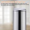 8 Gal/30L Round Stainless Steel Trash Can with Soft-Close Lid, Step-On Garbage Bin with Removable Inner Bucket, Kitchen, Office, Bathroom - 3 of 4