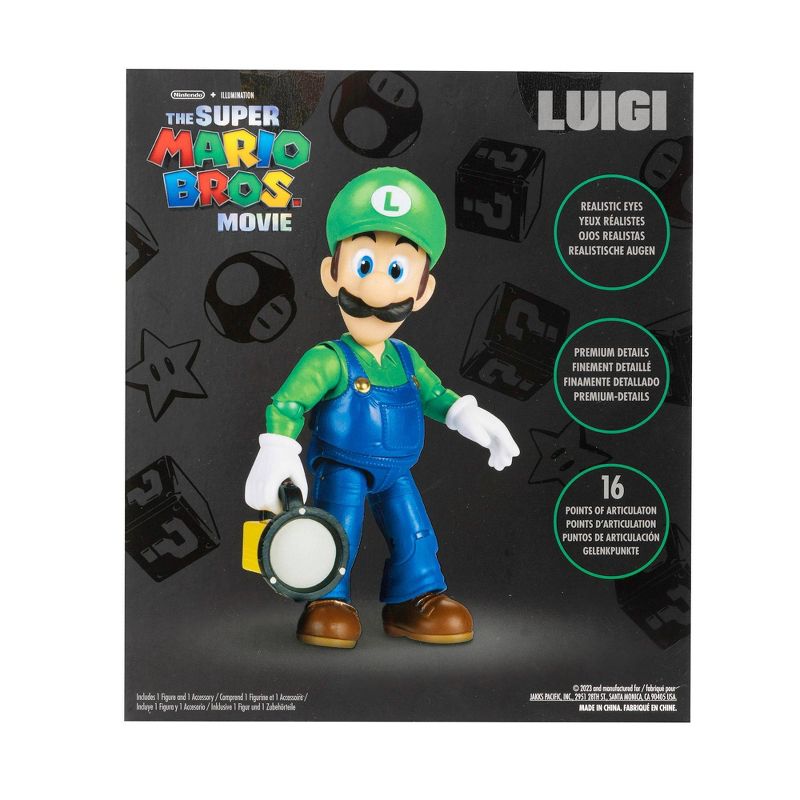 Nintendo The Super Mario Bros. Movie Luigi Figure with Flashlight Accessory, 5 of 14
