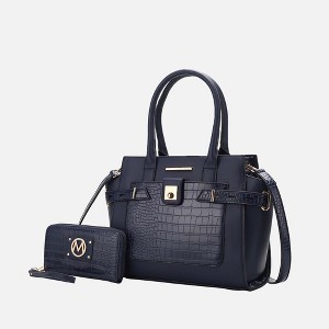 MKF Collection Isla Crocodile Embossed Women’s Satchel Bag with wallet by Mia K - 1 of 3