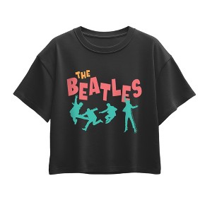 Girls' The Beatles Silhouettes Short Sleeve Boxy Graphic T-Shirt