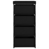 vidaXL Storage Rack with 4 Fabric Baskets Steel Black - 4 of 4