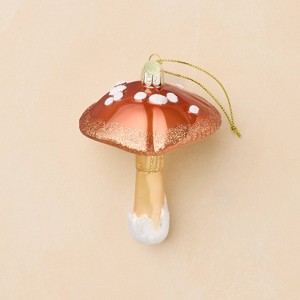 John Derian for Target Glass Mushroom Ornament - 1 of 3