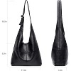 Hobo Bags Purse for Women Ultra Soft Foldable Shoulder Slouchy Handbags with Cosmetic bag - 4 of 4