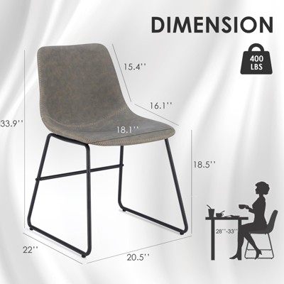 Bencmate Accent Chairs, Dining Chairs Set of 4, Kitchen & Dining Room Chairs Dining Chairs, grey, 22"*20.5"*33.9"
