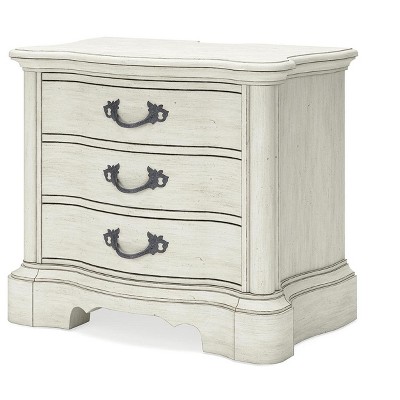 Antique White Traditional 3-Drawer Nightstand with Power Outlet