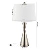 (Set of 2) 26" Colton Classic French Country Iron LED Table Lamp with USB Charging Port (Includes LED Light Bulb) - JONATHAN Y - 3 of 4