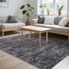 Washable rug. Modern solid-color, non-slip. Non-shedding, low-pile, foldable. Contemporary minimalist. For living/dining/bedrooms - 3 of 4