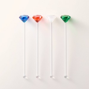 4pc Acrylic Gem Stir Sticks Green/Cream/Pink/Blue - kate spade new york x Target - 1 of 3