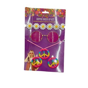 Morris Costumes Adult General Sizing Hippie Halloween Costume Accessories 4pk - Purple One Size - 1 of 1