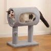 Gray Indoor Cat Tree with Tunnel Bed, Scratching Post & Hanging Ball, 20.5" Cat Tower for Kittens and Small Cats, Cozy Playhouse Furniture - 4 of 4
