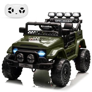 GARVEE 12V Kids Ride-On Truck with Remote Contro,Spring Suspension, 3 Speed Modes & LED Lights,Electric Toy Car for Boys Girls Ages 3-8 - 1 of 4