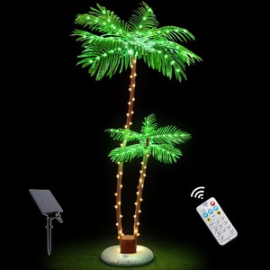 Oumilen Solar Powered Outdoor Patio Palm Tree, Artificial LED Tree Lights - 1 of 1