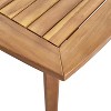 Gulches 35.5" Square Acacia Wood Dining Table, Teak Finish with Straight Legs, Water-Resistant for Indoor/Outdoor Use - 3 of 4