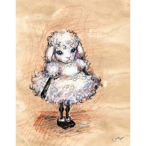 Oopsy Daisy's Holly The Lamb Canvas Wall Art - Size 10x14 - 1 of 1