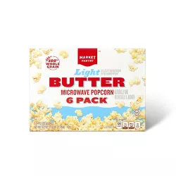 Light Butter Microwave Popcorn 6ct - Market Pantry™