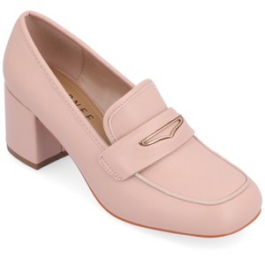 Journee Collection Womens Liyla Low Heel Square Toe Pumps - 1 of 4