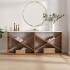 KTMBDW Console Table 70.87”, 2-Tier Industrial Entryway Table, X Shape Entrance Sofa Table with Shelves, Hallway, Living Room - 2 of 4
