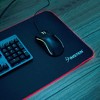 Insten RGB Mouse Pad Gaming XXL Extended, LED Soft Cloth with 1 USB Port Mat, Ergonomic Anti-Slip Rubber Base, Black 31.5 x 12 x 0.16 in - 4 of 4