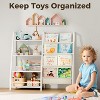 FONTOI Metal/Wood Kids Bookshelf, 3/4 Tier Toddler Bookshelf and Toy Storage Organizer for Kids Room, Bedroom, Living Room, Playroom and Nursery - 4 of 4