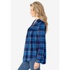 Woman Within Plus Size Pintucked Flannel Shirt - 4 of 4