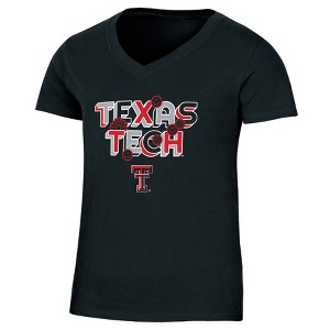 NCAA Texas Tech Red Raiders Girls' V-Neck T-Shirt - 1 of 3