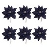 Glittered Poinsettia Flower Stem (Set of 6) - 2 of 3