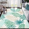 Area Rug Modern Machine Washable Rugs Non Slip Non Shedding Rug Tropics Palm Leaves Low Pile Stain Resistant Foldable Carpet for Bedroom Living Room - 3 of 4
