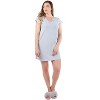 Memoi Women's Ultra-Soft Floral Lace Embroidered V-Neck Nightshirt - 2 of 4
