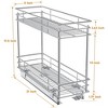 LOVMOR Pull Out Spice Rack for Narrow Cabinet (5?" W X 21" D),2 Tier Slide Out Cabinet Organizer and Pull Out Shelves Under - 3 of 4