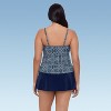 Trimshaper Women's Lena 4 Tier Ruffle Tankini Swimsuit Top - 3 of 3