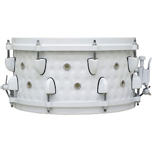 ddrum Hammered Golf Ball Snare Drum White Powder Coated Shell and Hardware 6.5X13 - 1 of 1