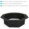 Sunnydaze Outdoor Heavy-Duty Steel Portable Above Ground or In-Ground Octagon Fire Pit Liner Ring - 38" - Black - 2 of 4