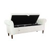 Nicbex 63" Storage Bench Multifunctional Upholstered Storage Bench with Armrests for Entryway Bedroom - 3 of 4