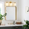 POWLIG 24.33-in 3-Light Gold Bathroom Vanity Light Fixture with Opal Frosted Glass Shade - 2 of 4