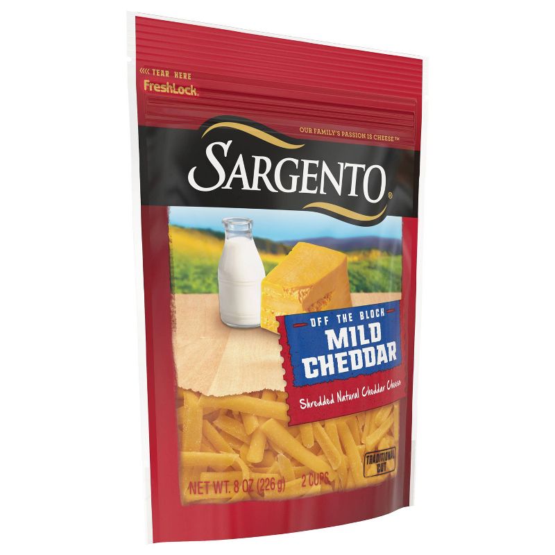 Sargento Natural Mild Cheddar Shredded Cheese - 8oz, 4 of 12